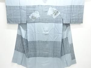 アンティーク　地紙に風景模様単衣男物長襦袢